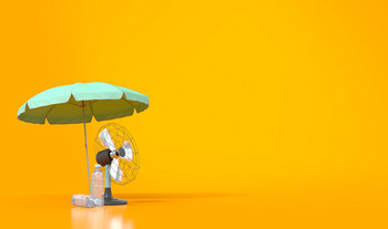 concept : lutte contre la chaleur - illustration 3D