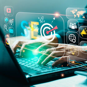 business people use SEO tools, Unlocking online potential. Boost visibility, attract organic traffic, and dominate search engine rankings with strategic optimization techniques. digital marketing
