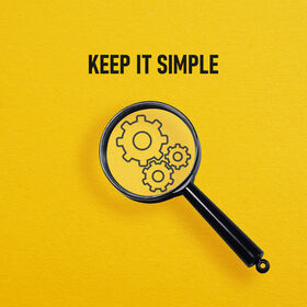 Keep it simple is shown using the text