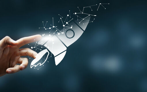 concept of fast business success.
