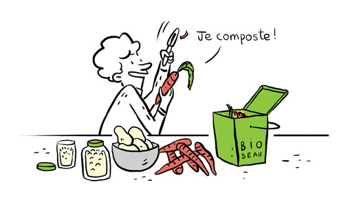 Illustration de Composter ses biodéchets